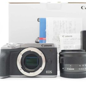 キャノン Canon EOS M6 Mark II 4K Camera15-45mm Lens Silver 元箱 [美品] #Z6021A
