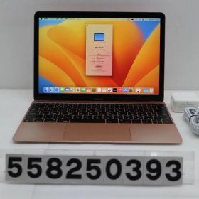 Apple MacBook Retina 12in 2017 A1534 ローズゴールド Core m3 7Y32 1.2GHz/8GB/256GB/WQXGA(2304x1440) キー文字消えあり【中古】【20260107】
