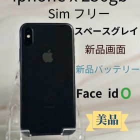 iphoneX 256gb simフリースペースグレイ美品本体