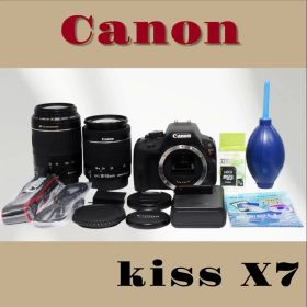 ❣️極美品❣️Canon EOS Kiss X7 ダブルレンズ 望遠レンズ