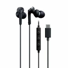 オーディオテクニカ ATH-CKS330C BK イヤホン 有線 1.2m マイク付き USB Type-C 重低音 カナル型 PC W 送料無料