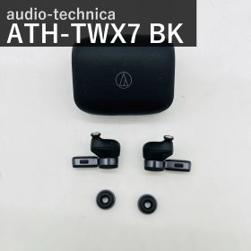 オーディオテクニカ ATH-TWX7 ワイヤレスイヤホン Bluetooth ノイズキャンセリング 最大約20時間再生 マルチポイント対応 ヒアスルー LDAC対応 SBC AAC IPX4防滴 Qiワイヤレス充電 ブラック BK
