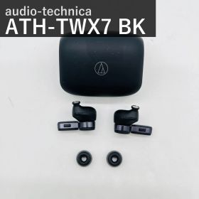 オーディオテクニカ ATH-TWX7 ワイヤレスイヤホン Bluetooth ノイズキャンセリング 最大約20時間再生 マルチポイント対応 ヒアスルー LDAC対応 IPX4防滴 Qiワイヤレス充電 ブラック BK