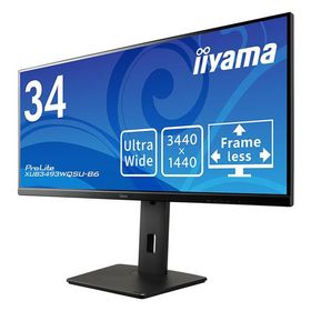 iiyama XUB3493WQSU-B6 液晶ディスプレイ 34型/ 3440×1440/ HDMI、DisplayPort/ ブラック/ スピーカー：あり/…