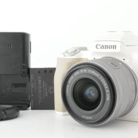 【美品】CANON EOS Kiss M EF-M 15-45mm F3.5-6.3 IS STM キャノン ミラーレス一眼カメラ レンズ EF-TN-JP2234