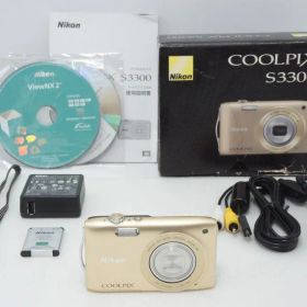 美品 Nikon ニコン COOLPIX S3300 コンパクトデジタルカメラ スイートゴールド 元箱付 260420d