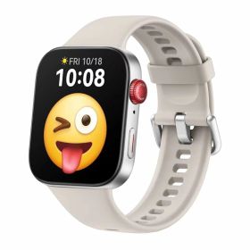 HUAWEI WATCH FIT 3 スマートウォッチ 薄さ9.9mmアルミ合金ボディ 大画面1.82インチAMOLEDディスプレイ 軽量本体26g GPS搭載 カロリー管理と健康管理 高精度な睡眠測定 自動輝度調整 10日間ロングバッテリー iOS/Android対応 ムーンホワイト