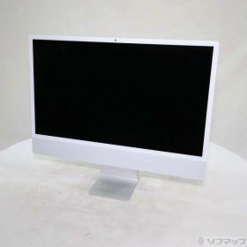 【中古】Apple(アップル) iMac 24-inch Mid-2021 MGPC3J／A Apple M1 8コアCPU_8コアGPU 16GB SSD256GB シルバー 〔15.7 Sequoia〕 【198-ud】