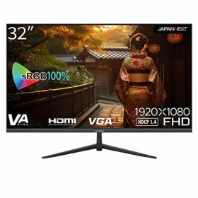 JAPANNEXT32インチモニターフルHD1920x1080解像度VAディスプレイ(HDMI/スピーカー内蔵/VESA対応/ブルーライトカット)JN-V32FLFHD