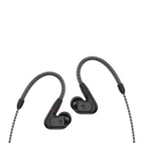 Sennheiser IE 200インチ インイヤーオーディオマニアヘッドホン - TrueResponse トランスデューサ ニュートラルサウンド インパクトのある低音 取り外し可能な編組ケーブル 柔軟なイヤーフック付き - ブラック