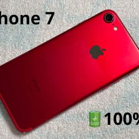 Apple iPhone 7 128GB RED レッド バッテリー100%