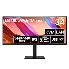 LG(エルジー) USB-C接続 PCモニター LG UltraWide 34U650A-B ［34型 /UWQHD(3440×1440） /ワイド /曲面型 /100Hz］ 34U650A-B 【864】