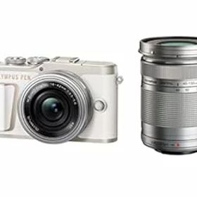 【中古】(非常に良い)OLYMPUS ミラーレス一眼カメラ PEN E-PL10 EZダブルズームキット ホワイト