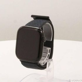 〔中古〕Apple(アップル) Apple Watch Series 10 GPS 46mm ジェットブラックアルミニウムケース インクスポーツループ〔258-ud〕
