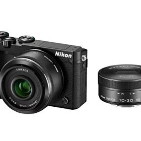 【中古】「非常に良い」Nikon ミラーレス一眼 Nikon1 J5 ダブルレンズキット ブラック J5WLKBK