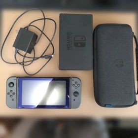 【中古】任天堂スイッチ 本体+ドッグ+電源コード+ケース付 HAC-001