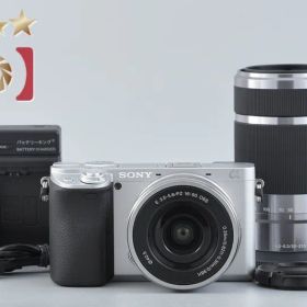 【中古】SONY ソニー α6400 ILCE-6400 シルバー ダブルズームレンズキット シャッター回数僅少