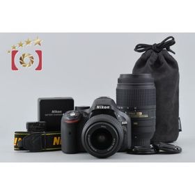 【中古】Nikon ニコン D5200 ダブルズームキット ブラック シャッター回数僅少