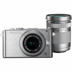 【中古】オリンパス OLYMPUS E-PL3 ダブルズームキット シルバー E-PL3 DZKIT SLV当店保証30日間 人気モデル 高画質 売れ筋
