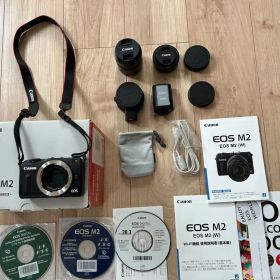 【付属品有】Canon EOS M2 ダブルレンズキット ブラック スマホ転送可