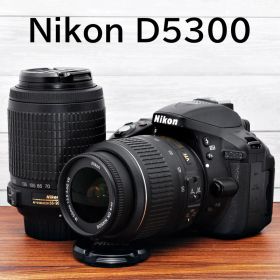 ✨Wi-Fi搭載機種 自撮り可能✨Nikon D5300ダブルレンズセット