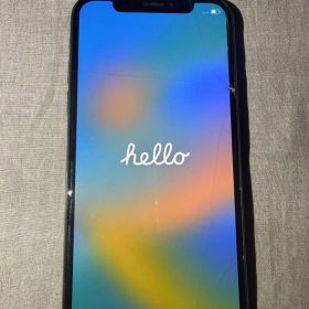 Apple iPhone X スペースグレー 画面ひびあり