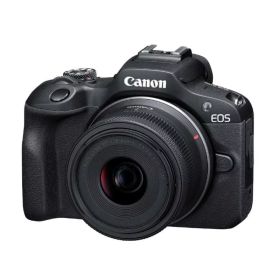 【中古】Canon ミラーレス一眼カメラ EOS R100 標準ズームレンズキット(RF-S18-45) ブラック/APS-C/約356g EOSR100-1845ISSTMLK当店保証30日間 人気モデル 高画質 売れ筋