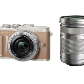【中古】OLYMPUS ミラーレス一眼カメラ PEN E-PL10 EZダブルズームキット ブラウン当店保証30日間 人気モデル 高画質 売れ筋