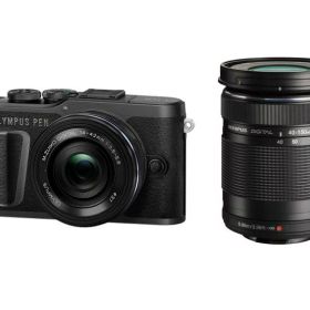 【中古】OLYMPUS ミラーレス一眼カメラ PEN E-PL10 EZダブルズームキット ブラック当店保証30日間 人気モデル 高画質 売れ筋
