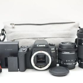 C141135)Canon EOS 9000D デジタル一眼レフ ダブルレンズキット 美品