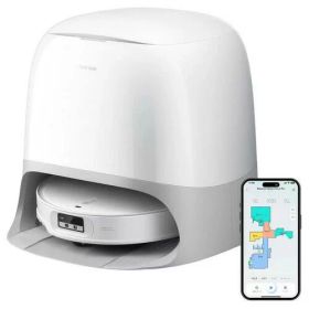 Roborock QC2P02-04 Qrevo Curv2 Pro 吸引・水拭き・ゴミ収集・モップ洗浄を全自動 LDSレーザーセンサー搭載 超薄型ボディ ホワイト