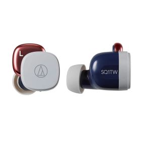 【新品】 オーディオテクニカ ATH-SQ1TW ワイヤレスイヤホン bluetooth 急速充電対応 IPX4防水規格 最大19.5時間再生 低遅延 Fast Pair対応 マルチペアリング 【国内正規品】ネイビーレッド ATH-SQ1TW NRD 1