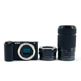 ソニー SONY VLOGCAM ZV-E10Y ダブルズームレンズキット ブラック デジタル ミラーレス 一眼カメラ 中古