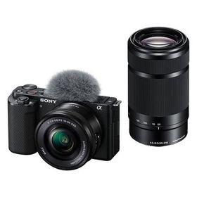 中古 1年保証 美品 SONY VLOGCAM ZV-E10 ダブルズームレンズキット (PZ 16-50mm + E 55-210mm) ブラック [ZV-E10Y B]