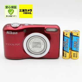 【極上品】 Nikon COOLPIX A10 レッド 光学5倍ズーム 1614万画素 乾電池タイプ デジタルカメラ #074VV0445