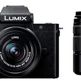 【中古】 パナソニック(Panasonic) 小型・軽量ミラーレス一眼カメラ ルミックス ダブルズームレンズキット ブラック DC-G100DW-K