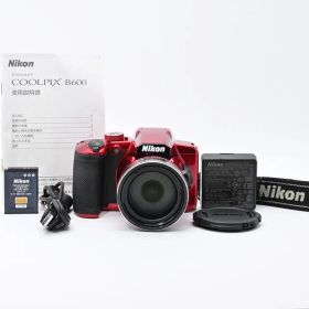 ＜美品＞ Nikon COOLPIX B600 レッド｜光学60倍ズーム搭載｜手ブレ補正｜超望遠コンデジ｜簡単操作モデル｜旅行・運動会・野鳥撮影に最適
