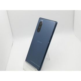 【中古】SONY SoftBank 【SIMロック解除済み】 Xperia 5 ブルー 6GB 64GB 901SO【新橋烏森通り】保証期間１ヶ月【ランクC】