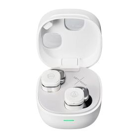 【新品】 オーディオテクニカ ATH-SQ1TW2 WH ワイヤレスイヤホン bluetooth/小型 軽量 / 最大20時間再生 / 低遅延/外音取込み/マルチポイント/マルチペアリング/防水 IPX5 / ワイヤレス充電 /【国内正規品】ホワイト AT 1