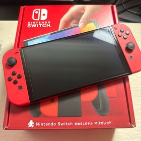 ニンテンドースイッチ(Nintendo Switch)の【極美品】NINTENDO SWITCH 有機EL マリオレッド(家庭用ゲーム機本体)