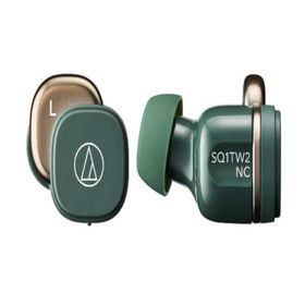 【長期保証付】オーディオテクニカ(audio-technica) ATH-SQ1TW2NC-GR フォレストグリーン 完全ワイヤレスノイズキャンセリングイヤホン