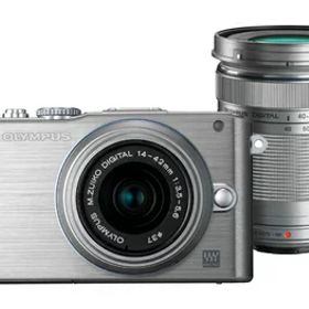 【中古】 OLYMPUS ミラーレス一眼 PEN Lite E-PL3 ダブルズームキット シルバー E-PL3 DZKIT SLV