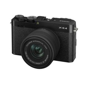 【中古】富士フイルム (FUJIFILM) ミラーレスデジタルカメラ FUJIFILM X-E4 レンズキット ブラック (XC15-45) F X-E4LK-1545-B カメラ レンズキット 一眼レフ ミラーレス 中古 人気 高画質