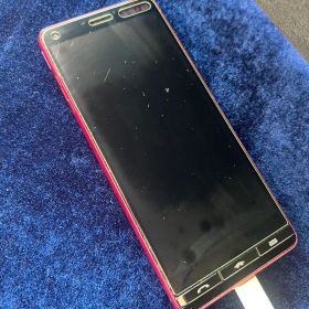 【美品】かんたんスマホ BASIO4 KYV47 レッド au フィルム付