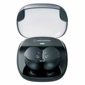 audio-technica ATH-CKS50TW2 BK 完全ワイヤレスイヤホン bluetooth マグネティックスイッチ機能 最大約65時間再生 IP55 防水防塵 マルチポイント対応 置き忘れアラート ヒアスルー 低遅延モード 急速充電 Qiワイヤレス充電対応 ブラック