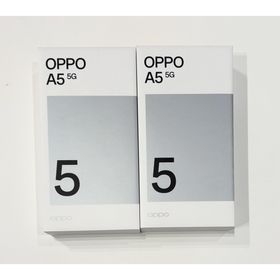 オッポ(OPPO)の【端末２台・新品未使用】OPPO A5 5G 128GB ホワイト 通信確認のみ(スマートフォン本体)