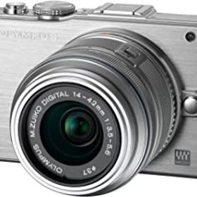 【中古】OLYMPUS ミラーレス一眼 PEN Lite E-PL3 レンズキット シルバー E-PL3 LKIT SLV