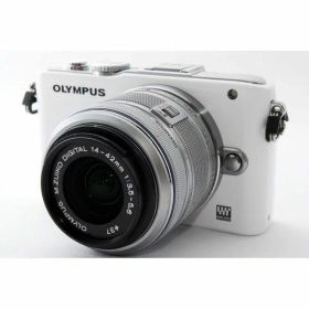 【中古】オリンパス OLYMPUS E-PL3 ホワイト レンズセット 美品 付当店保証30日間 人気モデル 高画質 売れ筋