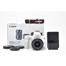 キヤノン(Canon)の美品 Canon EOS Kiss M レンズセット 元箱付き ARYM6015(ミラーレス一眼)