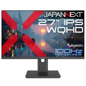 JAPANNEXT 27インチ IPSパネル搭載 WQHD(2560x1440)解像度 液晶モニター JN-IPS27Q3 HDMI DP sRGB:99% 【2年】